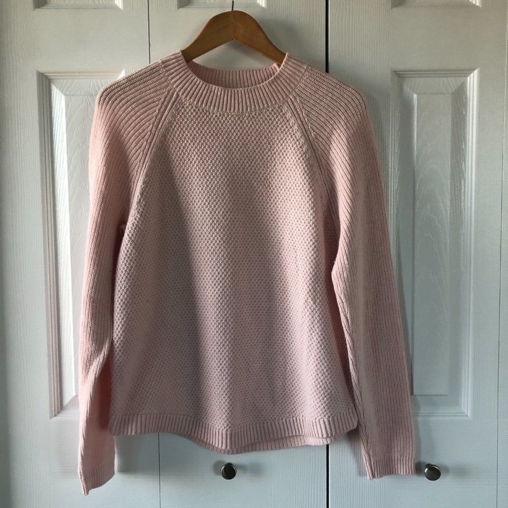 Boden Pink Knit Crewneck Long Sleeve Pullover Sweater